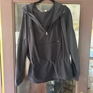 Black Zella Pullover Jacket with Hood